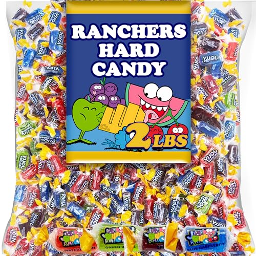 Jolli Rancher Hard Candy Assortment, Bulk 2 Lbs, Variety Mix of 5 Assorted Original Fruit Flavors, Individually Wrapped Party Mix Candy for Kids Birthday, Goodie Bags, Piñata, Appx 150 Pcs