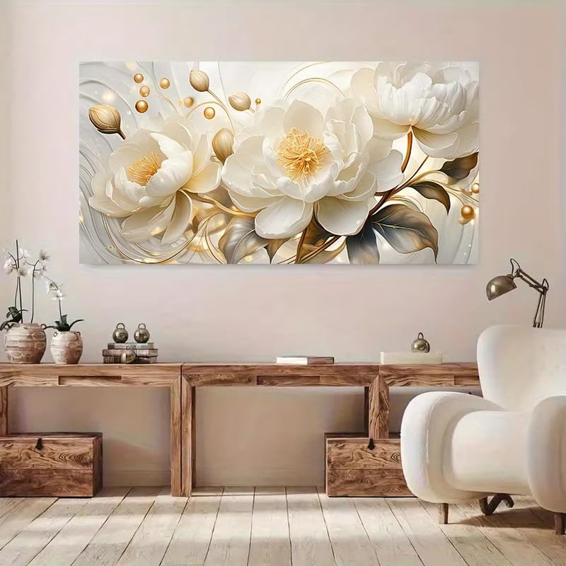 Tableau sur toile blanche au style moderne idéal pour décorer la chambre