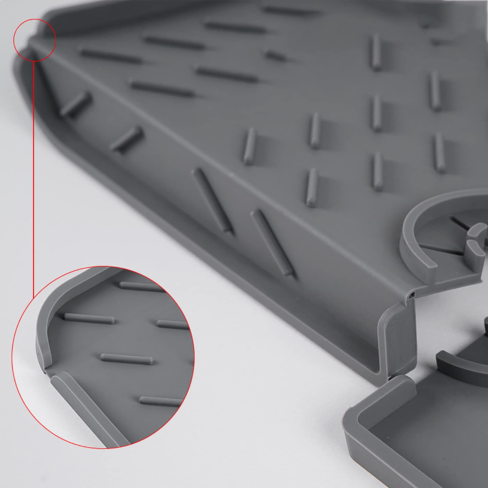 2 Tappetini Scolapiatti In Silicone Per Rubinetto, Paraspruzzi Regolabili Per Cucina E Bagno, Antimacchia E Antigraffio - 6