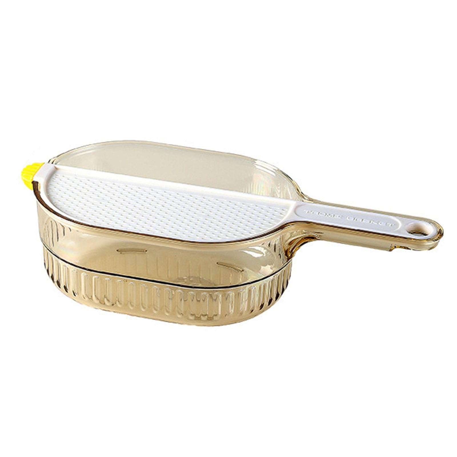 Colador de Verduras, Cesta de arroz for Cocina, Cesta escurridora de Verduras y Frutas, Cuenco for Lavar arroz para Remojar(Jaune)