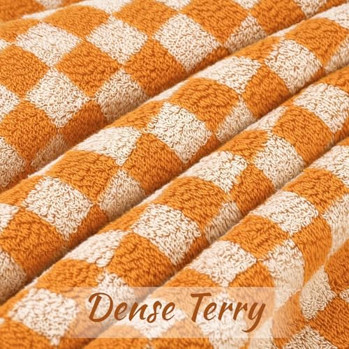 Serviette de bain en coton orange Jacquotha lot de 2 salle de bain