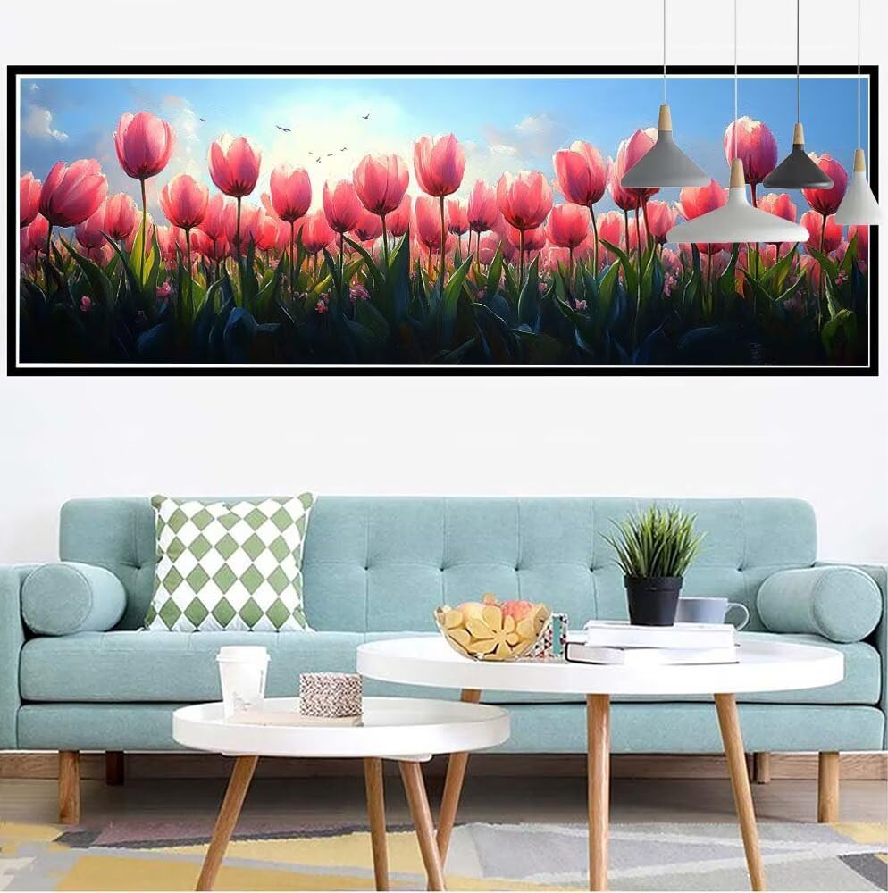 Zestawy artystyczne z diamentami, dla dorosłych, tulipan, sztuka diamentowa, roślina, obrazy, DIY, kryształ górski, haft krzyżykowy, płótno, zestawy artystyczne dla dzieci, początkujących, dekoracja