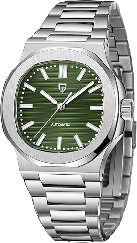 Pagani Design - Reloj automático para hombre, cronógrafo automático, reloj de negocios, pulsera de acero inoxidable para hombre, reloj de zafiro,