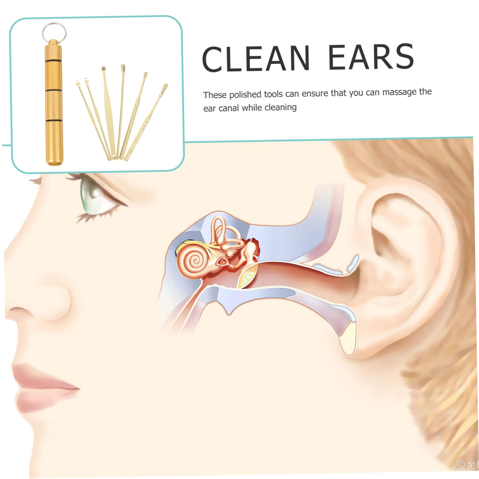 Baluue Essential Ear Cleaning Tools Stainless Steel Ear Picks for Safe Earwax Removal