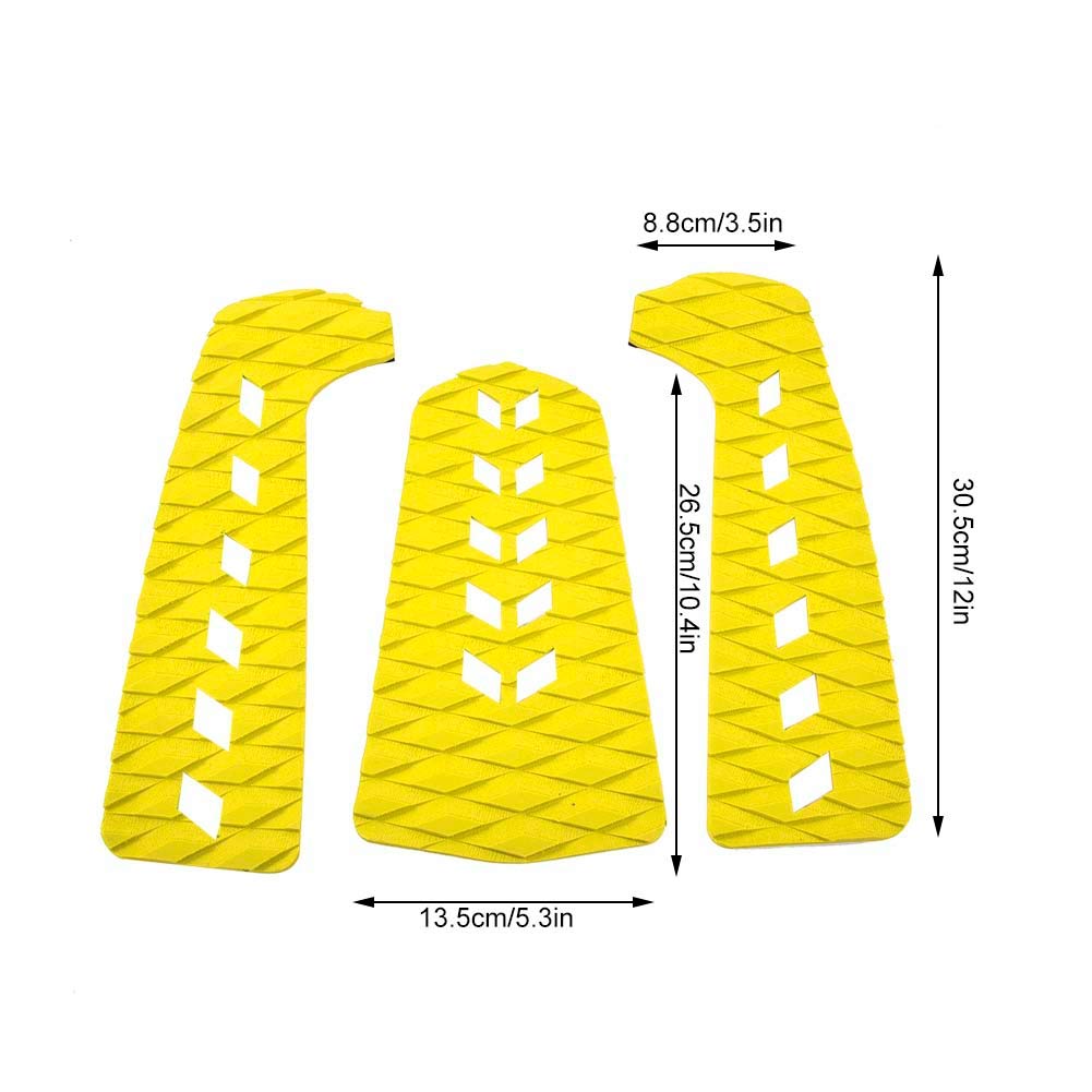 Tbest Almohadilla Antideslizante para Tabla de Skimboard, Almohadilla de EVA con Agujeros, Ligera, Porttil, Buena Elasticidad, Adecuada para Tabla de Surf, Corta, Larga
