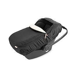 Skip Hop All Seasons Baby Car Seat Cover 4 in 1 Universal Fit with UPF40+ Sunshade and Water Resistant Fabric Oat