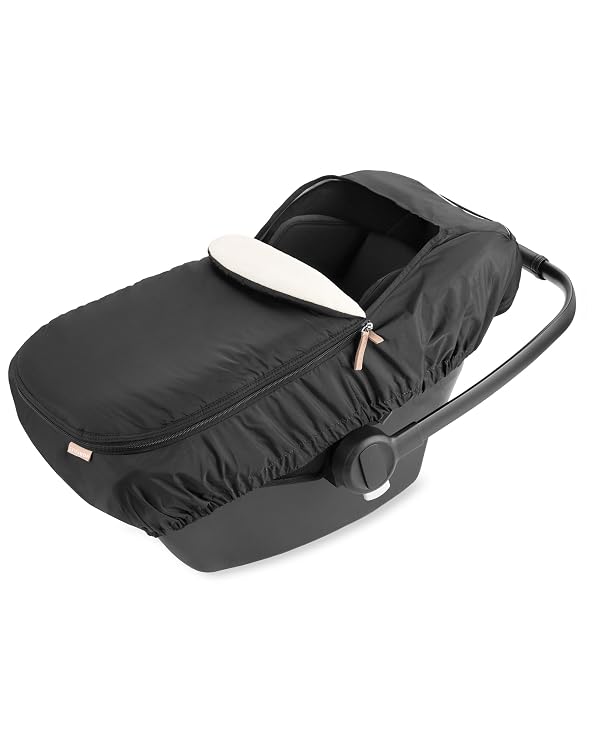 Skip Hop All Seasons Baby Car Seat Cover 4 in 1 Universal Fit with UPF40+ Sunshade and Water Resistant Fabric Oat by Skip Hop - Image 4