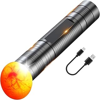 Lampe Torche à Miroir pour Œuf - Testeur Ergonomique Rechargeable À LED Avec 3 Niveaux,Lampe pour Ovoscope et Miroir | Pour l'Éclosion des Poussins en Hiver et la Ponte de la Volaille pour Usage en Ex
