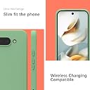 YATWIN Silicone Back Case for Google Pixel 9A, Soft-Touch Phone Back Cover for Google Pixel 9A - Mint Green gallery image