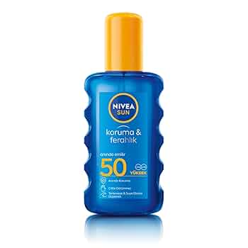 NIVEA SUN SPF50 Yüksek Koruyucu Güneş Spreyi 200ml, Ferahlık, Terlemeye ve Suya Dayanıklı, UVA Koruması  #Perşembe