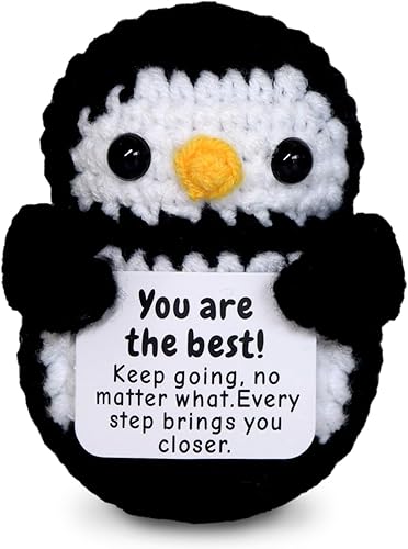 Miniatura 9 de DEYBA Gato de ganchillo de apoyo emocional: animales de ganchillo positivos, regalo inspirador para mujeres, hombres, parejas, amigos, familia,