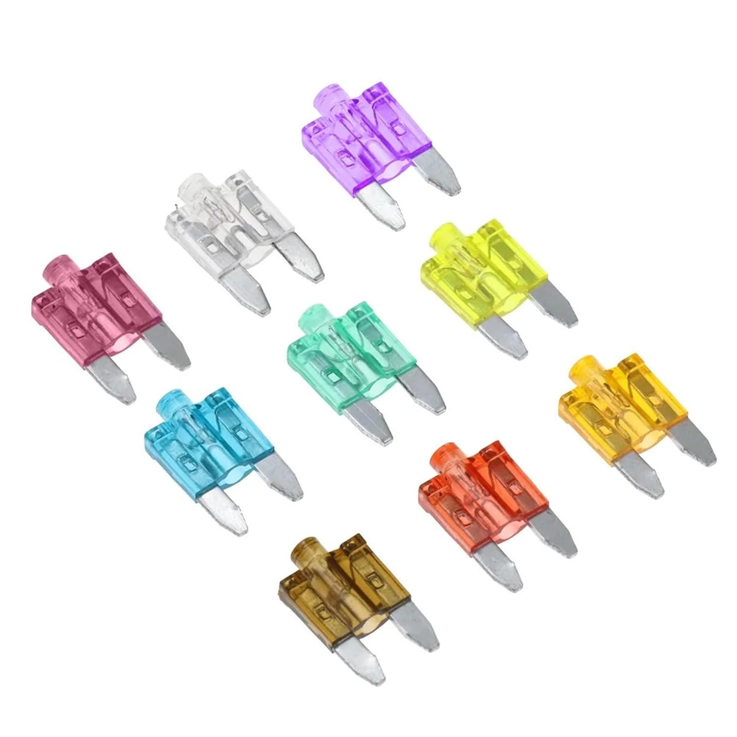 10PCS Small Size Automotive Fuse with Indicator Light Pilot Lamp Medium Fuse with Fusing Indication 3A-40A(15A)
