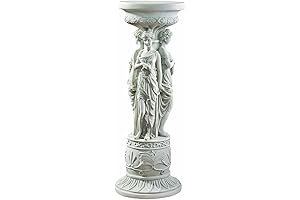 Design Toscano KY992 Chatsworth Manor Neoclassical Antique Stone Pedestal Column Plant Stand, 28 Inch