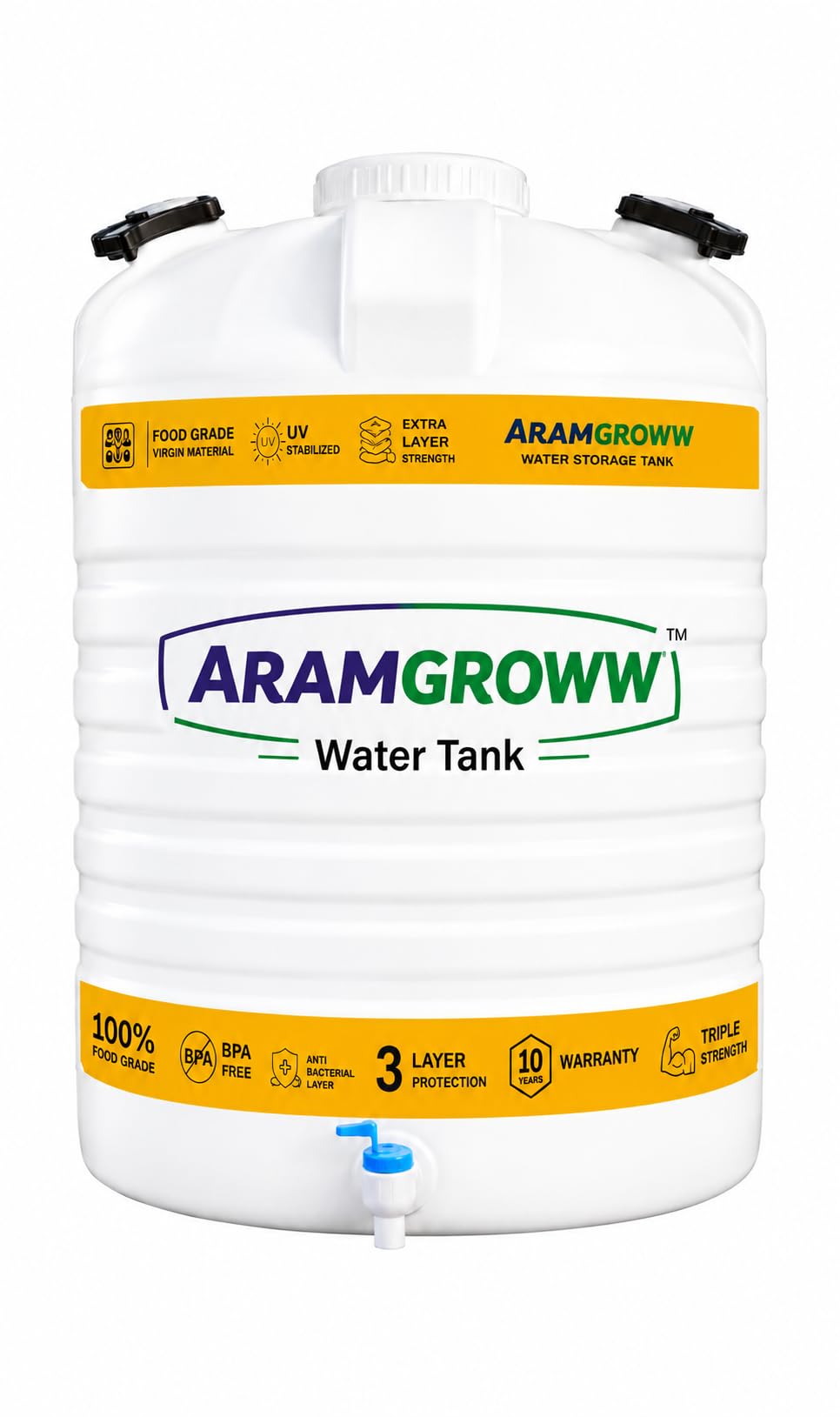 ARAMGROW Premium 50 LTR Triple Layer Water Tank, BPA Free | WATER TANK MULTIPLE USAGE-picture-20