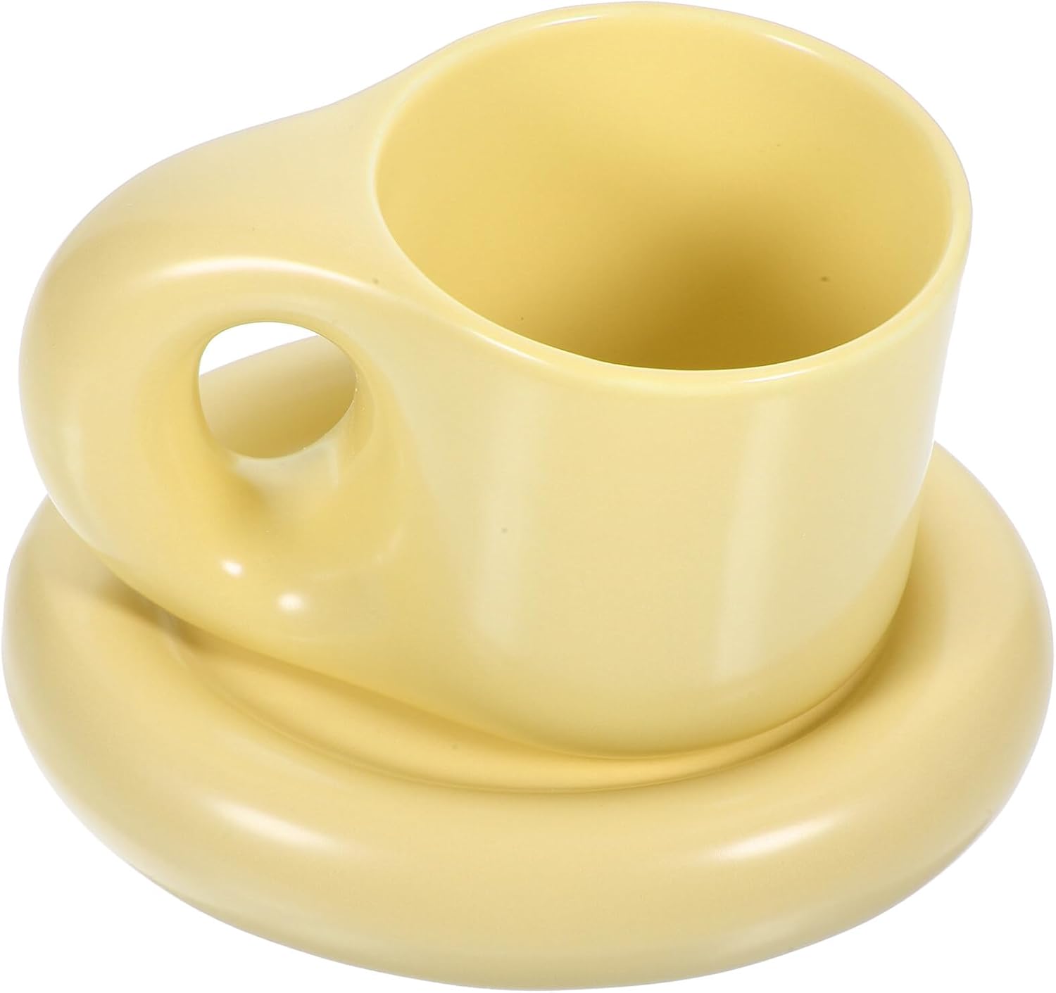 Alipis Nordic Ceramic Coffee Set Teacher Coffee Mug Milk Cup Ceramic Cup with Saucer Restaurant Cup Water Cup Cappuccino Mug Tea Cup Aesthetic Coffee Mug Coffee Holder