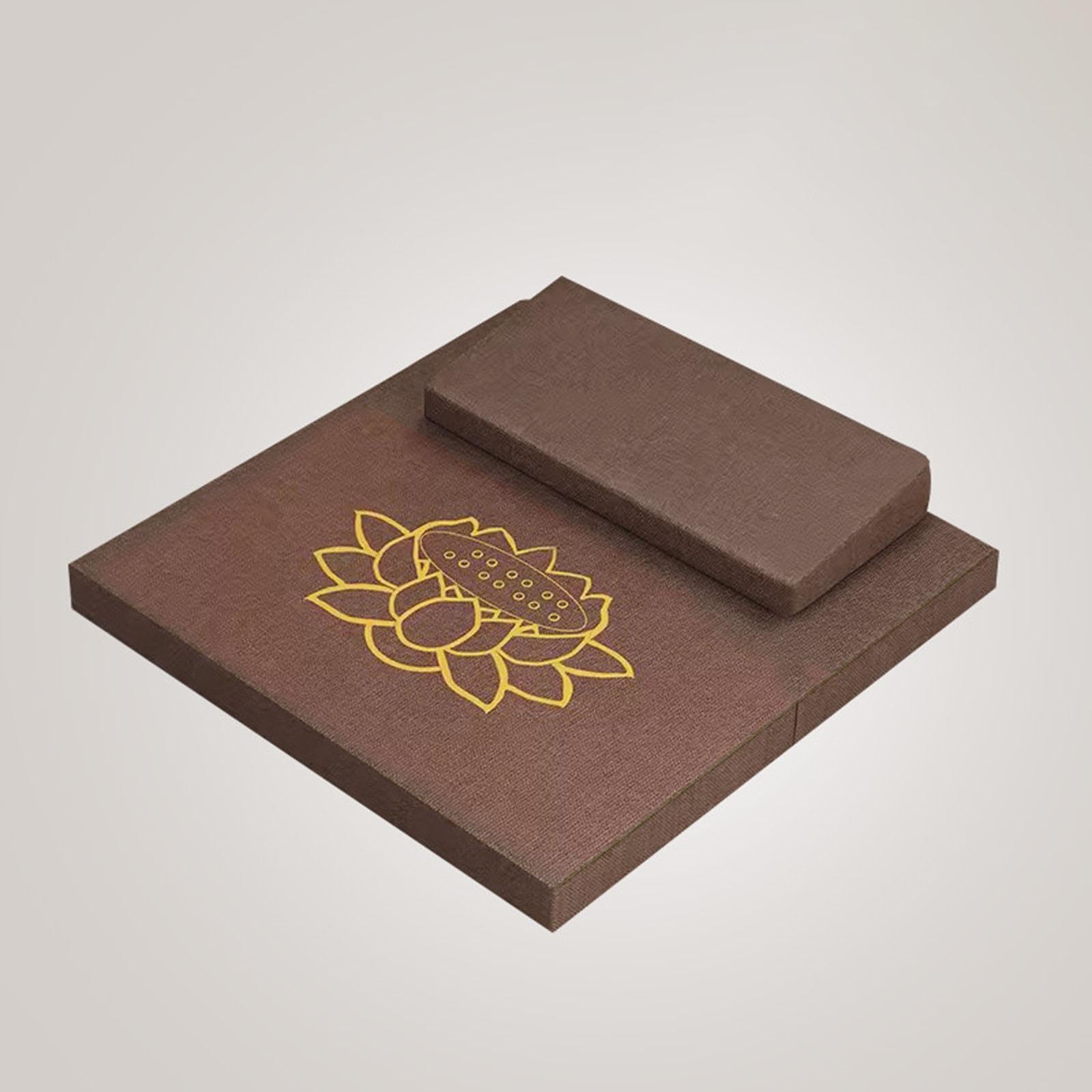 Cuscino da Pavimento Quadrato Realizzato in Lino Resistente Design Moderno Supporto per Meditazione E Portatile E Multifunzionale Adatto a