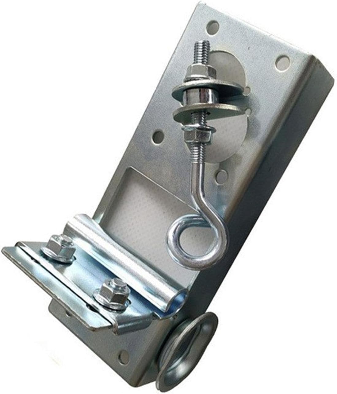 2 Pieces Garage Door Bottom Lifting Bracket Roller Bracket Assembly Sturdy High Residential Hardware, 1 hole