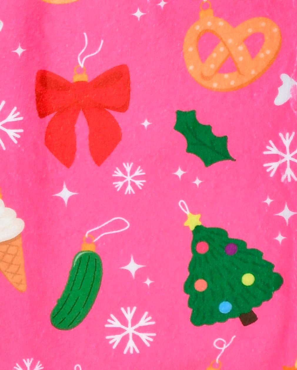 iscream Big Girls Silky Soft Plush Fun Print Fleece Pants - Holiday Brights Collection