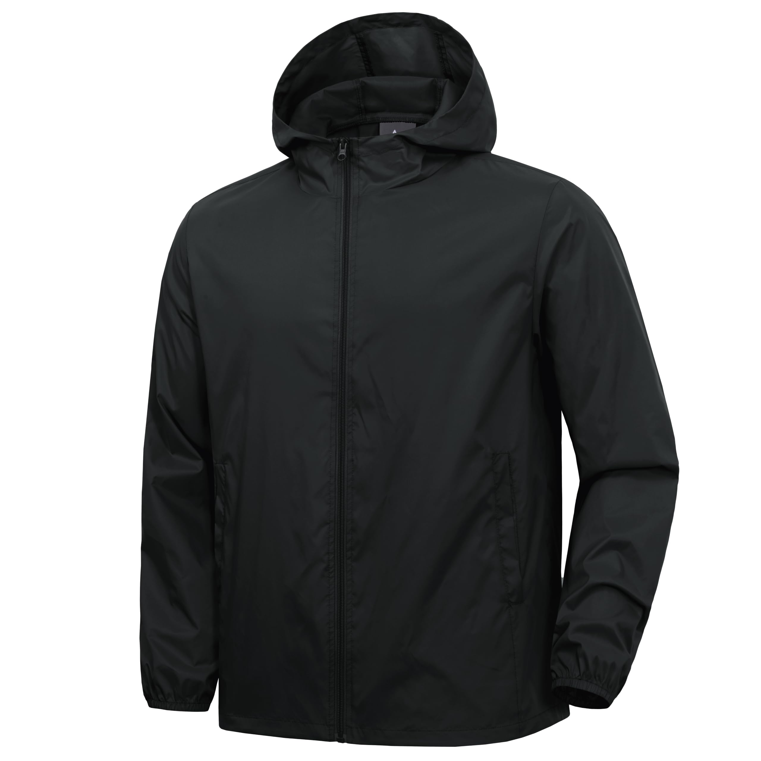 ZITY Men's Lightweight Waterproof Rain Jacket Hooded Windbreaker Raincoat Packable for Outdoor Hiking