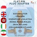 Hi-Plasst (Pack of 2) UK Adapter Plug - Type G Adapter - Perfect for Laptop, Camera, Chargers || UK Adapter for Indian Pins, India to Dubai, Hong Kong, UAE gallery image