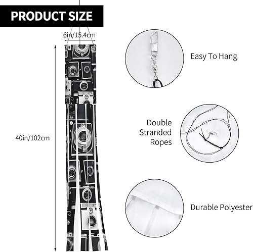 Miniatura 3 de Veleta pequeña de Halloween de 40 pulgadas de largo, 2 unidades, sin veleta ligera de Navidad para puerta delantera al aire libre, patio, porche,