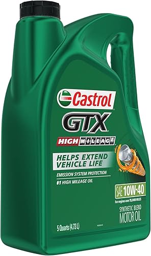 Miniatura 7 de Castrol Aceite de motor de mezcla sintética GTX High Mileage 10W-40, 5 cuartos de galón, paquete de 2
