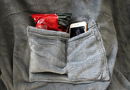 Ärmeldecke Brandsseller Flauschige TV-Decke mit praktischen Taschen