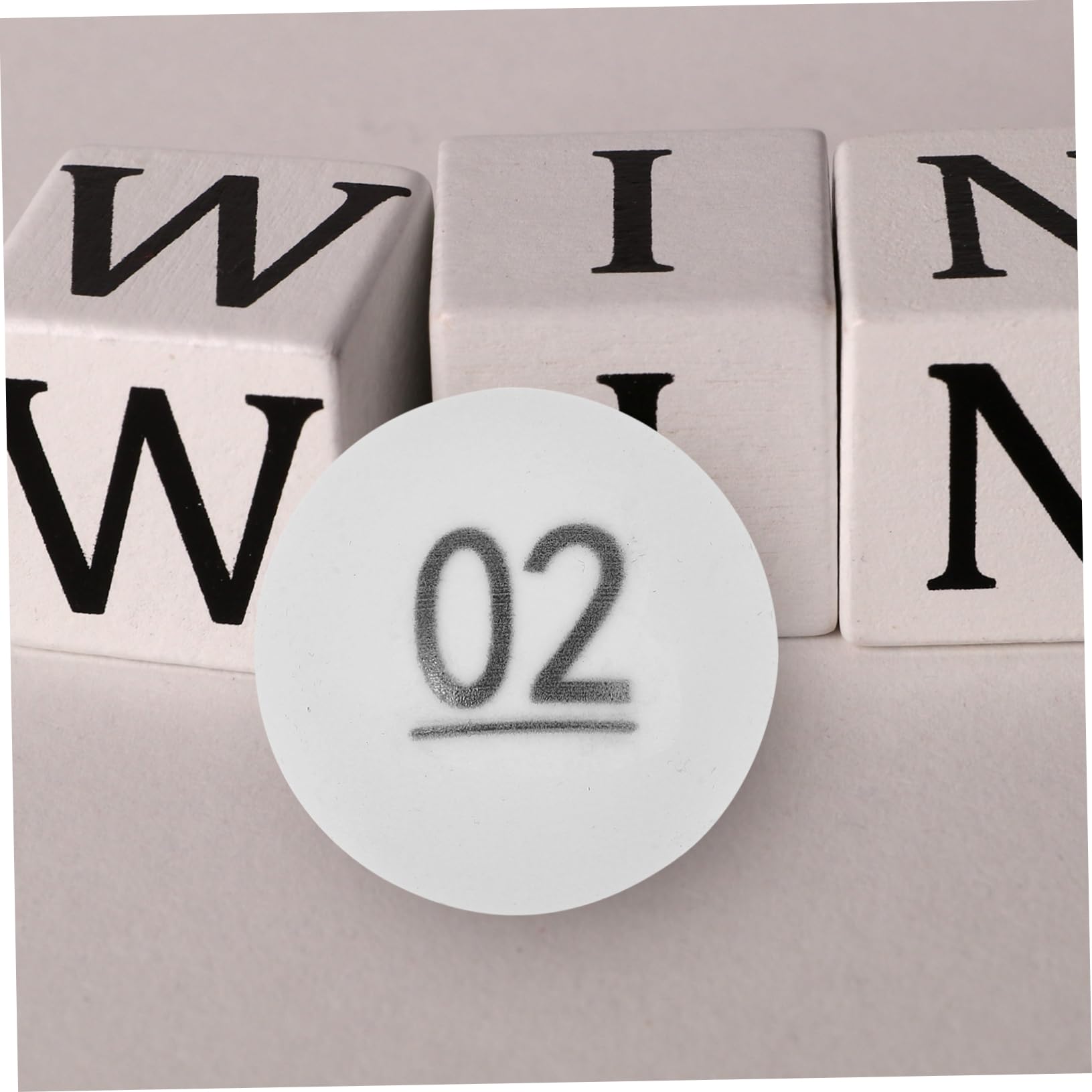 Cabilock 50pcs Numbered Raffle Bingo Balls White Entertainment Balls Drawing Party Game