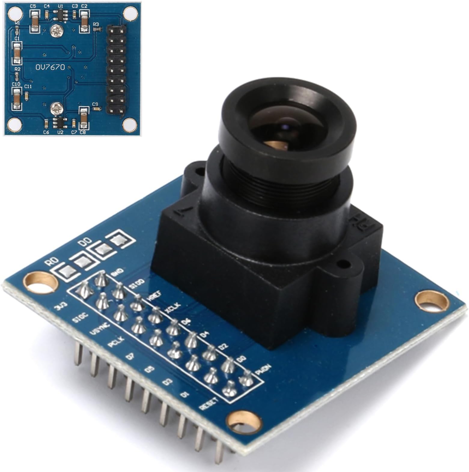 OV7670 Camera Module with Auto Exposure Control, VGA CIF 300KP for STM32, 640x480 Display