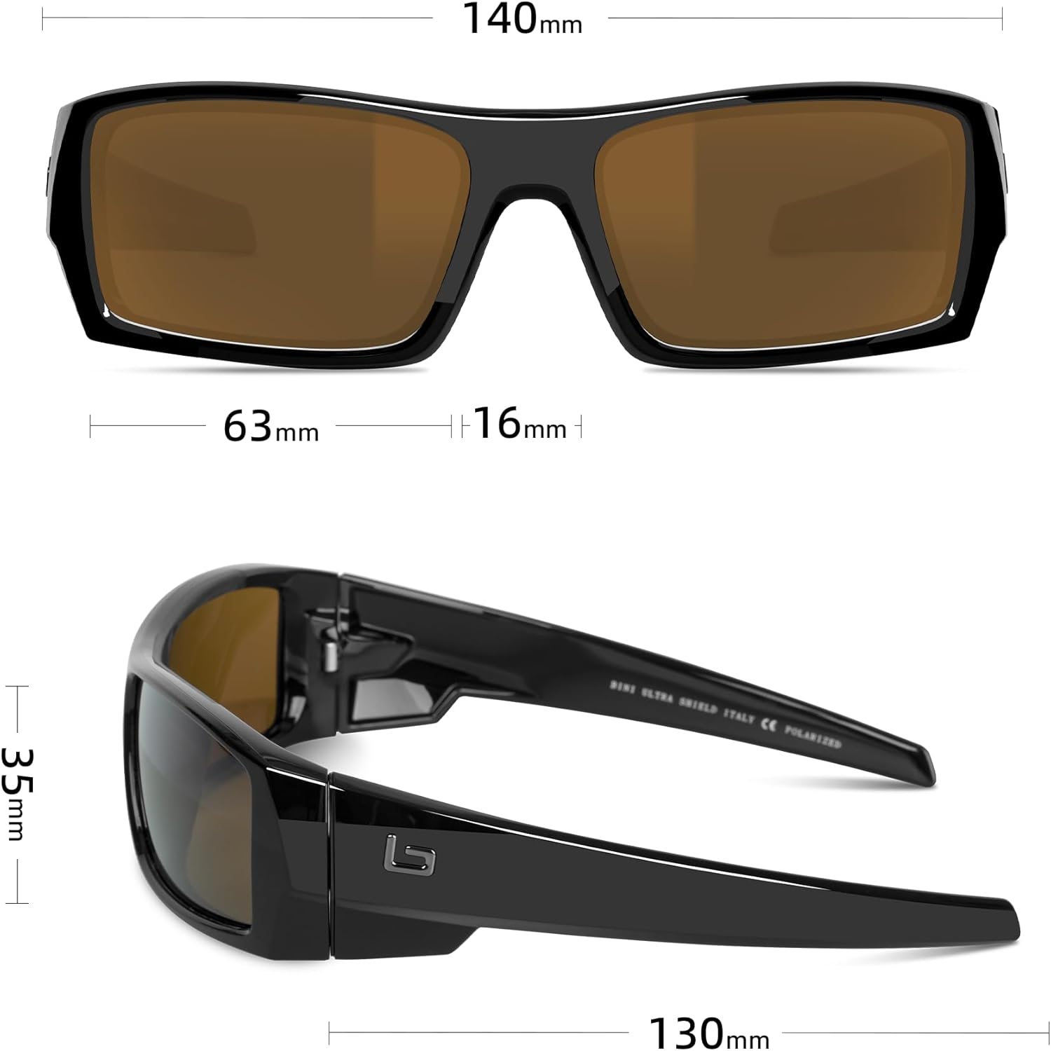 B.N.U.S Polarized Sunglasses for Men with Corning Glass Lens - Scratch-Resistant, Optical Clarity, Premium UV Protection - Image 6