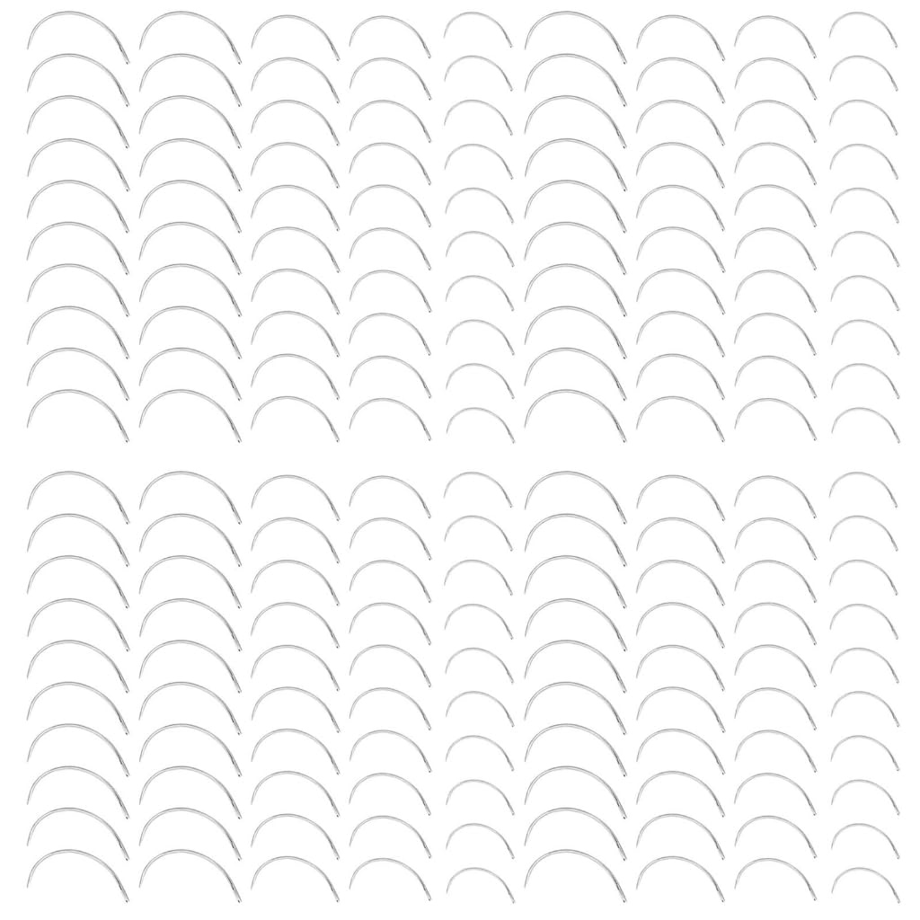 REDYY Curved Needle,180Pieces Curved Needle C Type Leather Needle Curved Sewing Needle for Hand Sewing, Carpet Leather Canvas Repair