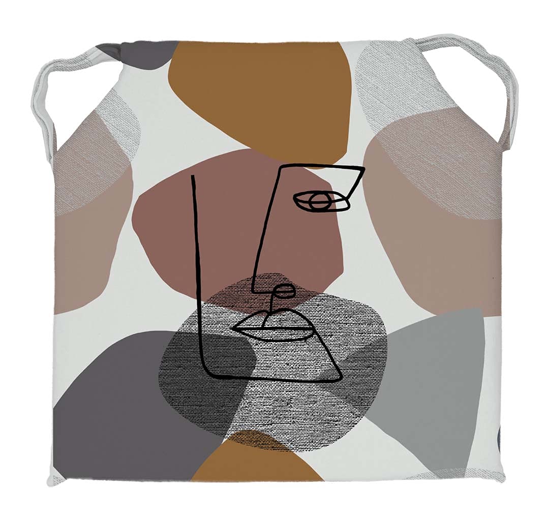 Dessus De Chaise En Coton Capitonné 40x40x5 Cm AIMEE, Par Soleil D'Ocre