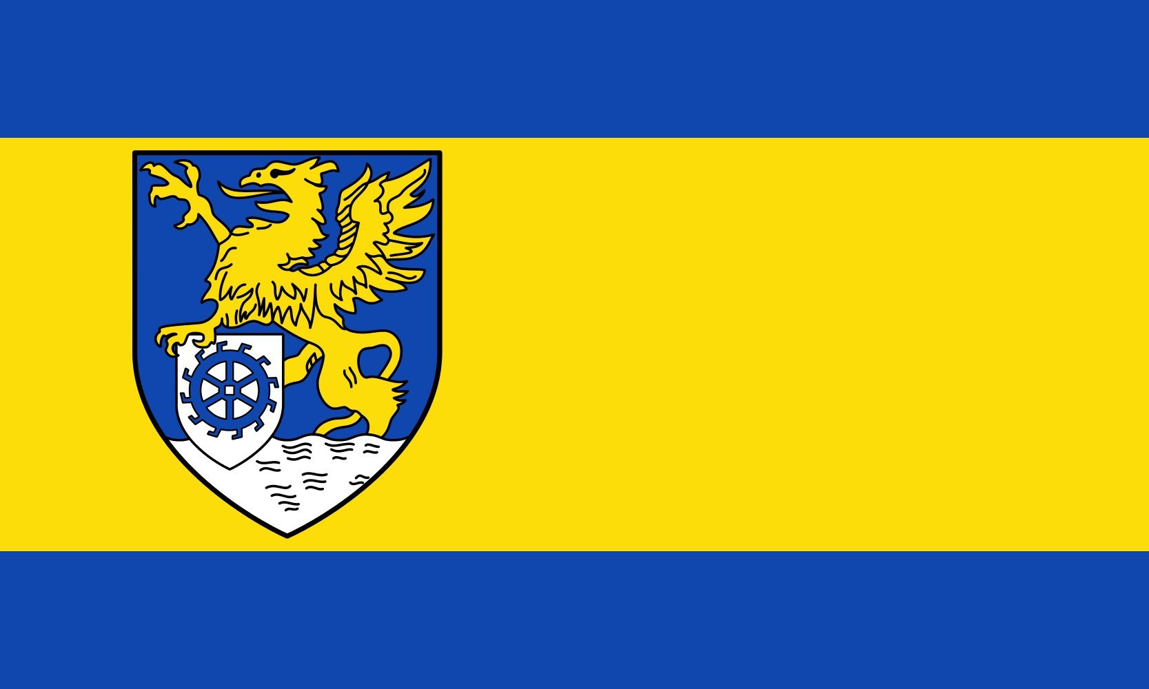Drapeau Hiddenhausen grand format en textile premium résistant aux intempéries
