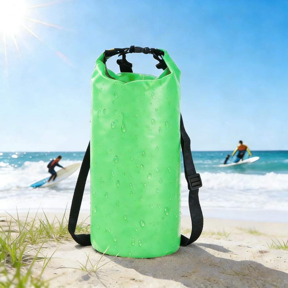 Dry Bag Waterproof,Beach Bag,25L Floating and Lightweight Bags for Kayaking,Boating, Fishing,Swimming and Camping with Waterproof Phone Case-Green
