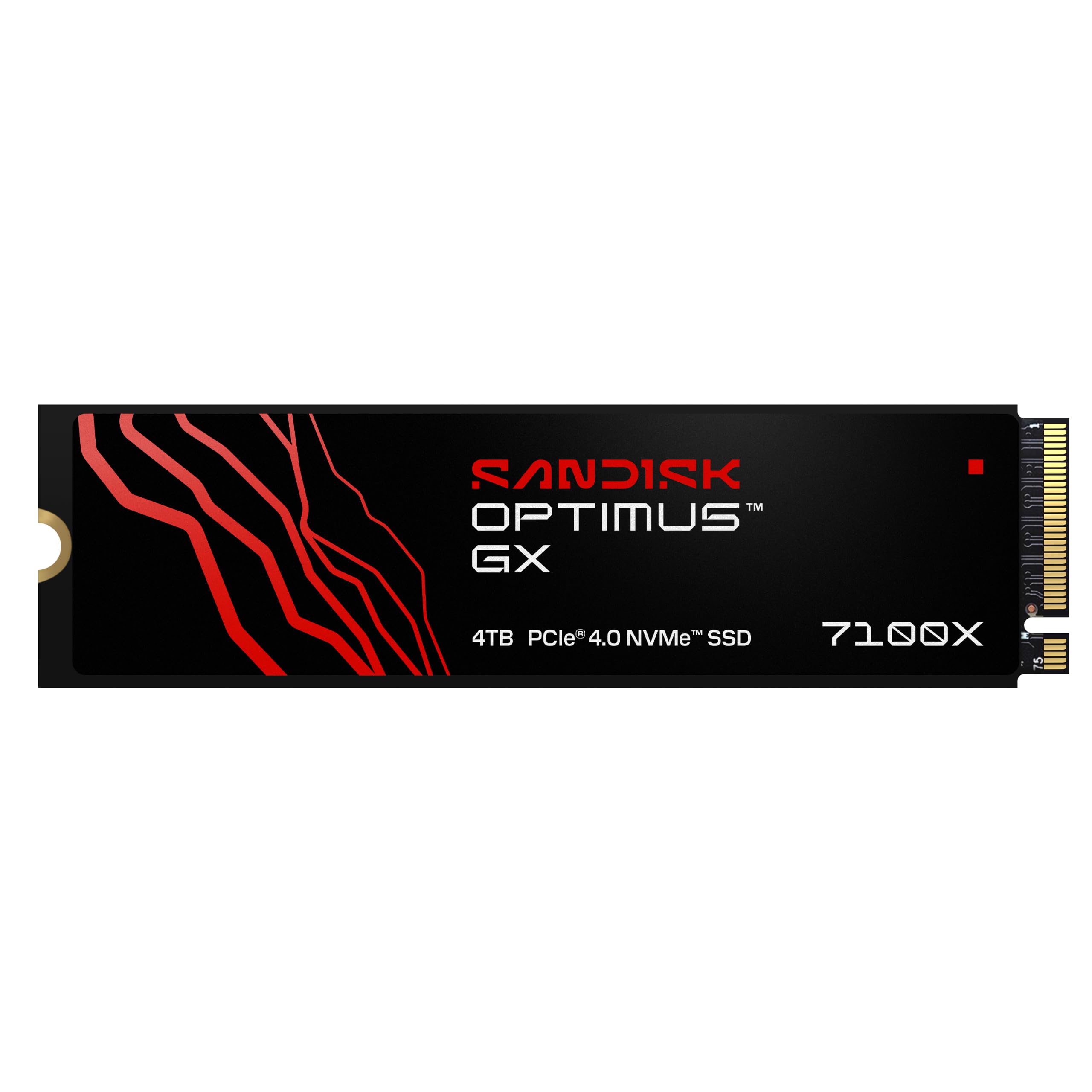 SanDisk Optimus GX 7100X SSD NVMe pour ROG Xbox Ally (X) et PC 4 to (Jusqu’à 7 250 Mo/s/ 6 900 Mo/s en Lecture/écriture, sous Licence Officielle Xbox, PCIe 4.0 x4 M.2) 1 Mois Xbox Game Pass Ultimate
