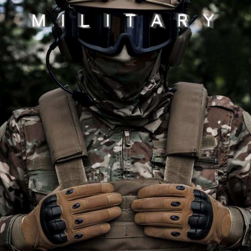 1 Pair Tactical Gloves for Men, Touchscreen Motorcycle Gloves for Sports Motorcycle Cycling Tactical Airsoft Paintball Hunting Hiking Camping Climbing