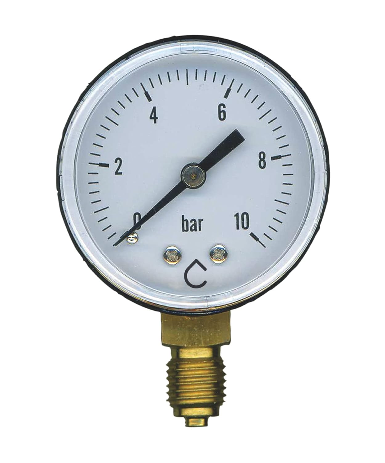 SOMATHERM FOR YOU - Réducteur de pression à piston - Ecrou tournant -Mâle 20/27 - Prise manomètre sur le dessous & Manomètre à raccordement radial M8/13 - Pression maxi 10bar Gris