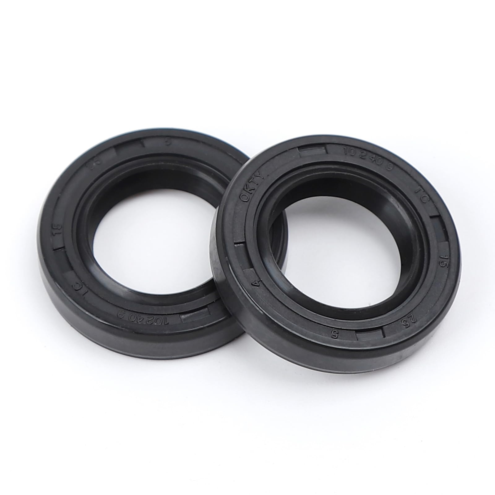 Gofira 2Pcs Oil Seal 15mm x 25mm x 5mm in High-Concentration Nitrile Rubber Material Double Lip with Spring for CFmoto Cforce Zfore Ufore 500 600 800 950 1000 OEM Parts Number:0180-065002