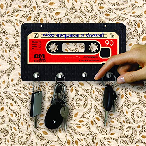 Porta Chave Fita Cassete Mdf