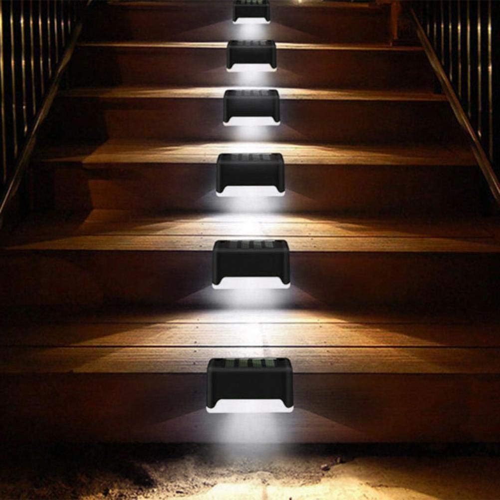 Outdoor Solar Deck Lights Solar Step Lights Led Solar Lights Warm White Light for Outdoor Stairs Fence Yard Patio
