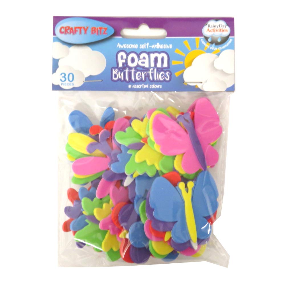 Foam Craft Eva Shaped Stickers - Butterflies, Pack of 30, by Crafty Bitz