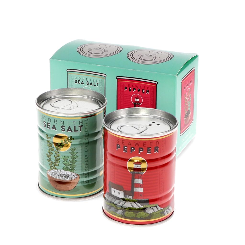REX London Salt and Pepper Shakers Set, Modern Table Seasoning Pots, Compact Salt Dispenser and Pepper Pot, Stylish Kitchen Dining Accessories, Novelty Design Salt & Pepper Set — image 1