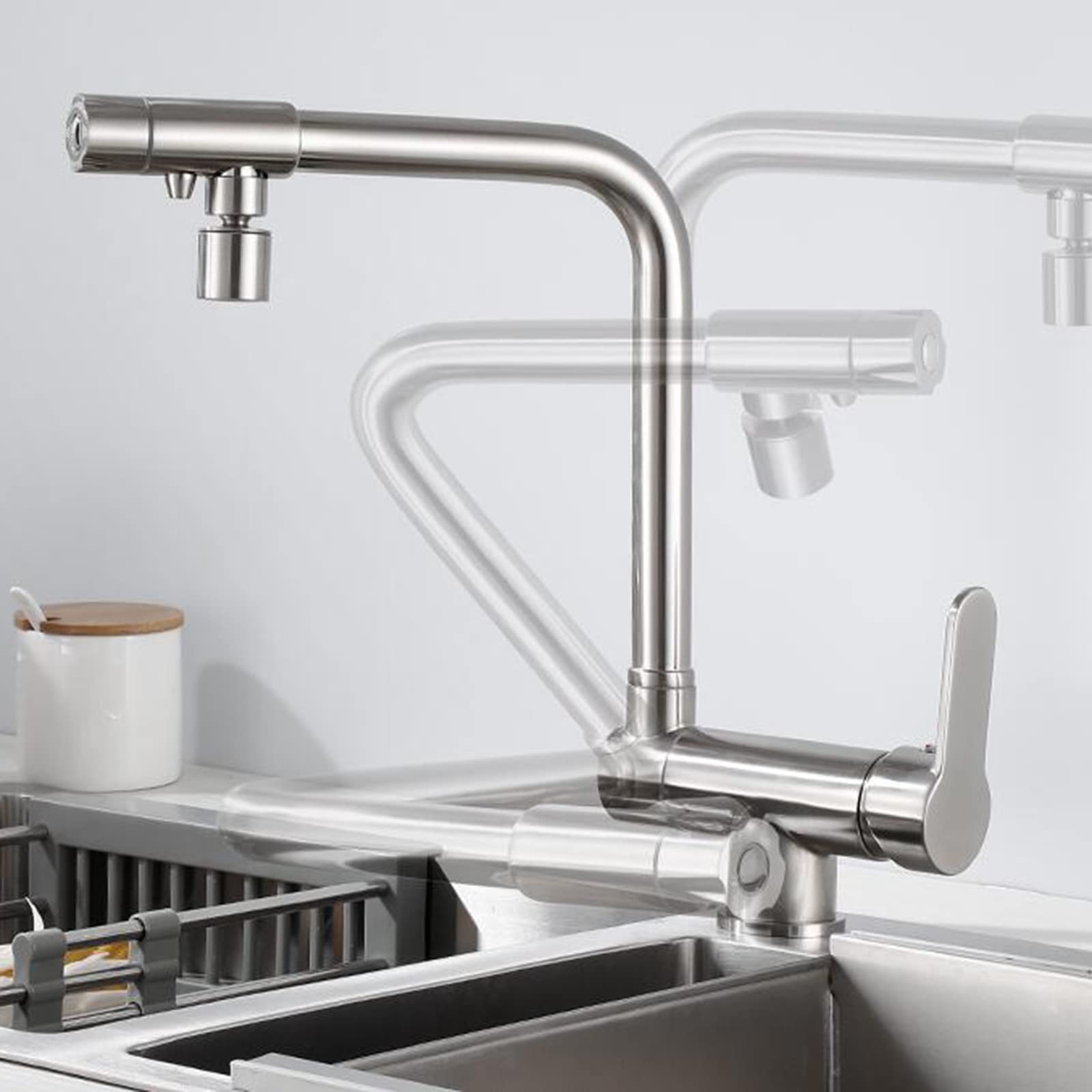 Chi⭐︎Kook Amazon.com: CUTSUGOK Faucets,Kitchen Tap 3 Way Folding Kitchen
