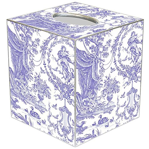 Marye-Kelley TB459 -Lavender Toile Tissue Box Cover