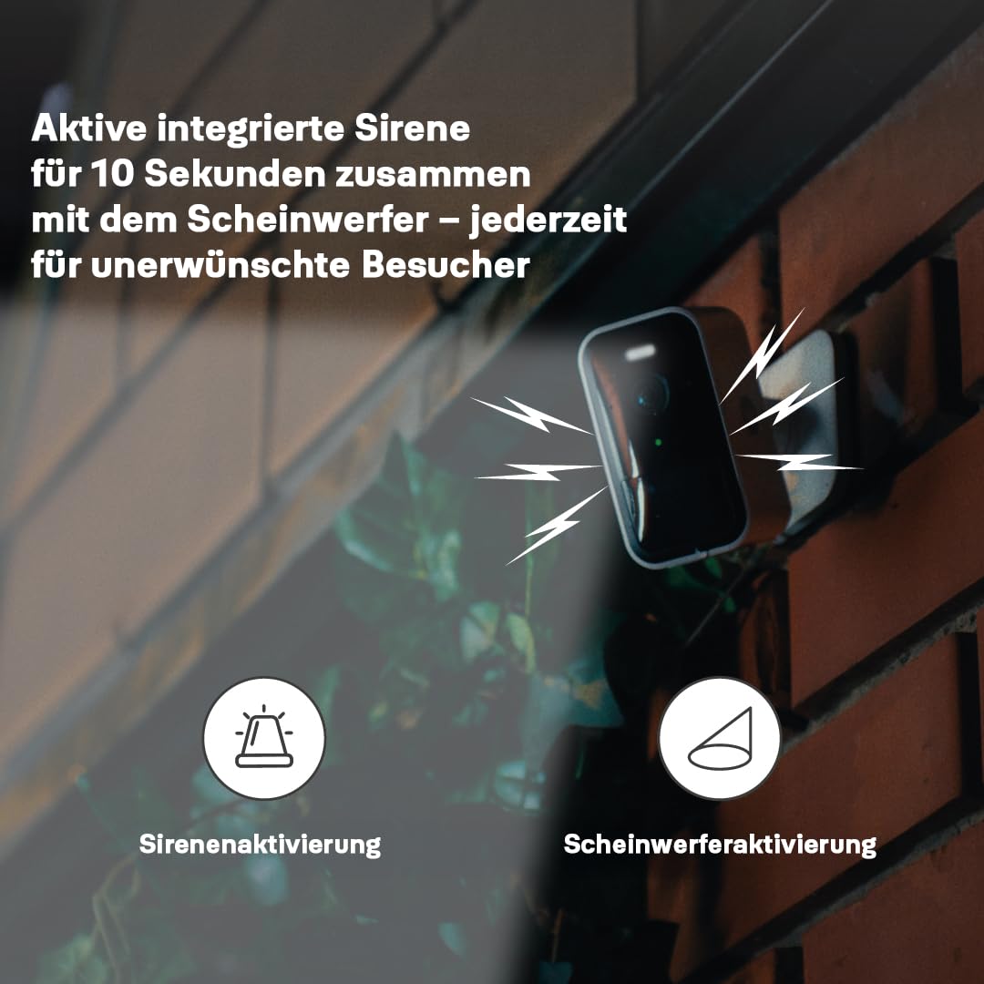 Yale - Smart Außenkamera - Full HD Live Ansicht & Zwei-Wege-Audio - Bewegungsaufzeichnungen - Anpassbare Zonen & Zeitplanung - Nachtsicht - Scheinwerfer - Echtzeit-Benachrichtigungen Home App