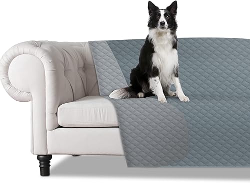 Comsmart Funda impermeable para sofá de perro y gato, manta de muebles líquida antideslizante, a prueba de urinario, manta protectora reversible