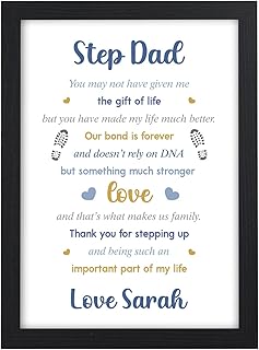 Step Dad Thank You Gifts - PERSONALISED Gifts For Stepdad - Step Dad Fathers Day Gifts - Stepdad Gifts From Daughter Son - Step Dad Birthday Christmas Gifts - Like A Dad - Bonus Dad