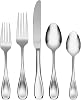 Oneida Silverware Set, Brushed Satin Voss 45 Piece Everyday Flatware Set, Service For 8, 18/0 Stainless Steel, Dishwasher Safe, Cutlery Sets, Utensils Sets, Knives Spoons And Forks (Silver, 45 Pieces)