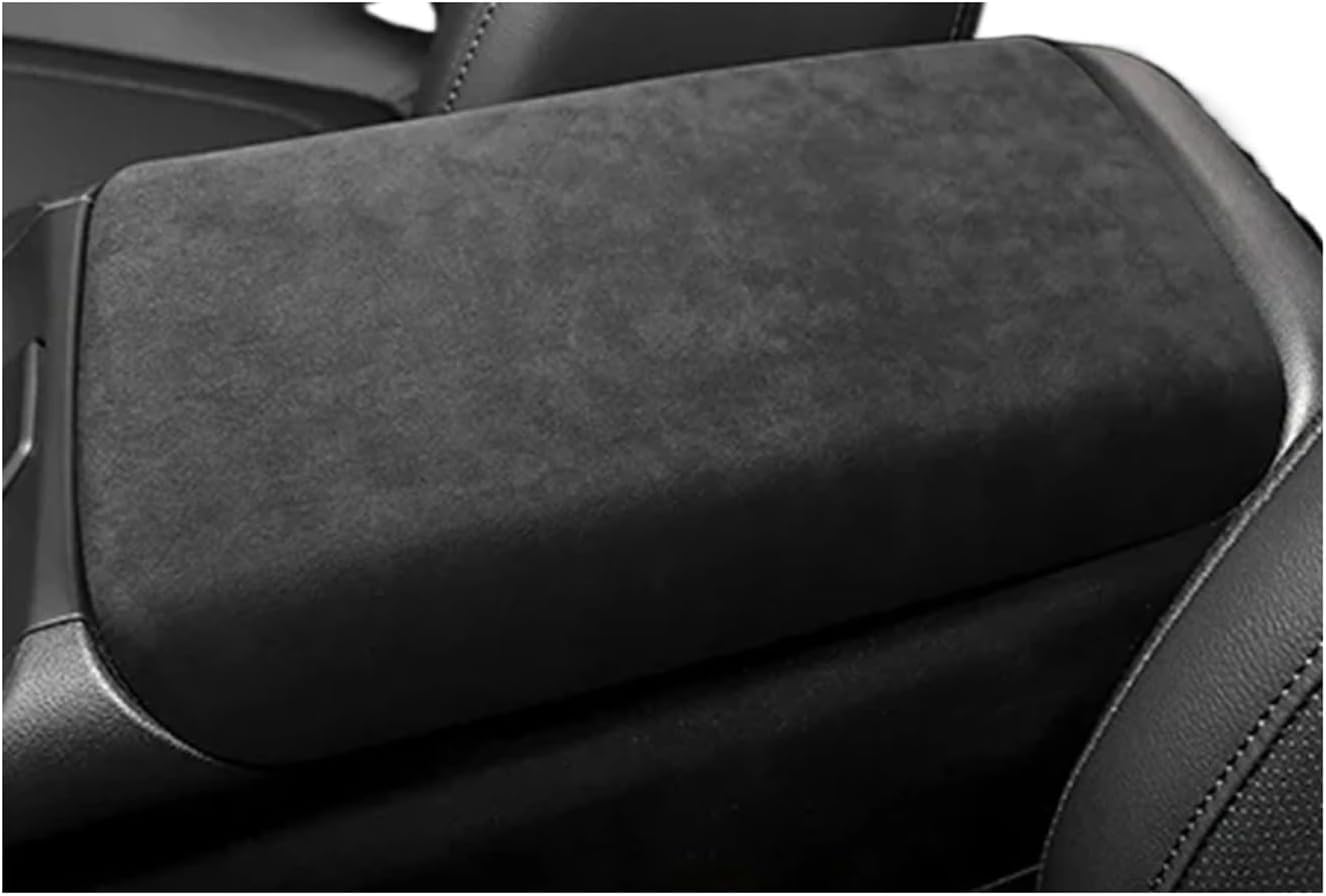 Car Storage Box Cover Compatible for Hyundai Tucson 2019 2021 2022 2023, Storage Box Panel Pad with waterproofs Organizer, Alcantaras Center Lid(19 Orange)