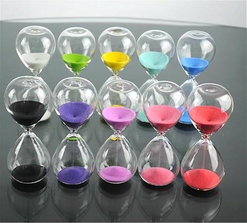 Miniatura 5 de Falytemow Reloj de arena, temporizador de arena de vidrio, reloj de arena para cocina, cepillado de dientes, enseñanza escolar (morado, 60 minutos)